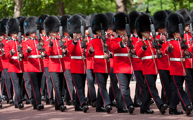 Marching soliders