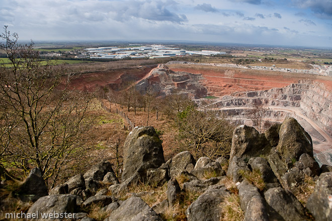 Bardon Hill is the highest point in Leicestershire, but also the site of an enormous roadstone quarry