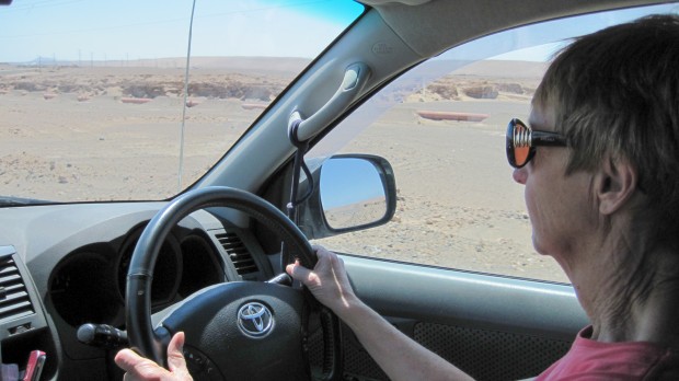 Paula driving the Atacama 